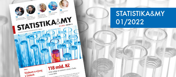 Časopis STATISTIKA&MY, vydání 01/2022, téma Výzkum a vývoj v číslech