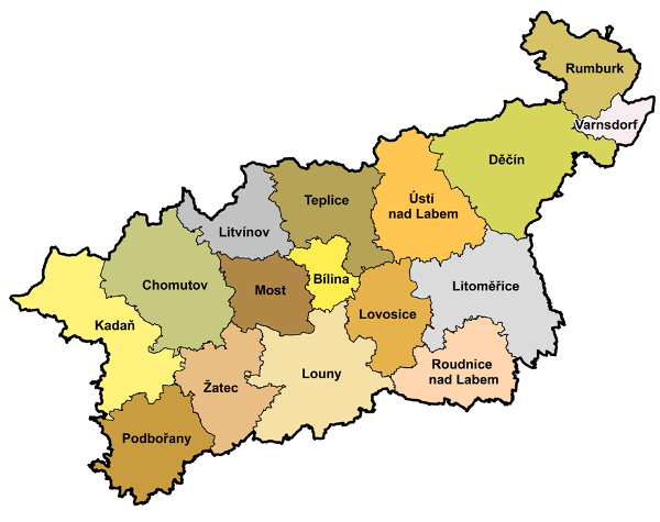 Rozskoková mapa SO ORP Ústeckého kraje