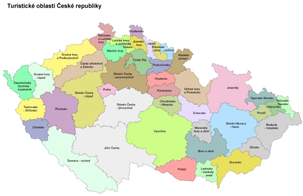 Obrázek - Turistické oblasti České republiky