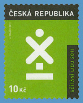 Poštovní známka ke Sčítání lidu, bytů a domů