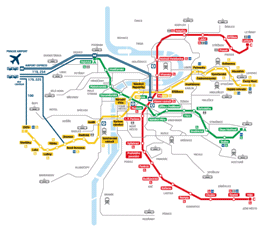 Map Prague Transit schematic